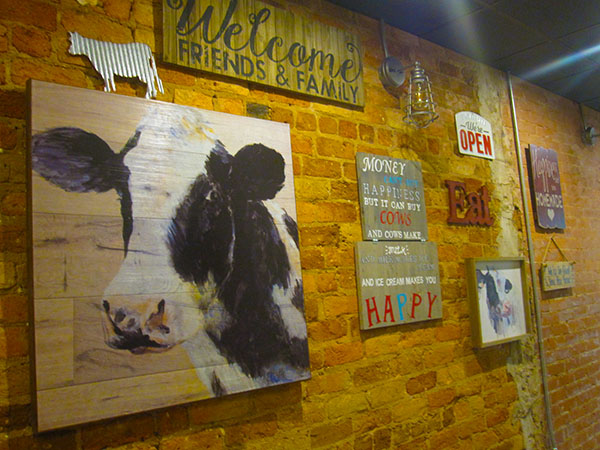 Check out our fun Creme Shack ice cream store decorations.  We think it sets the moooood for ice cream.
